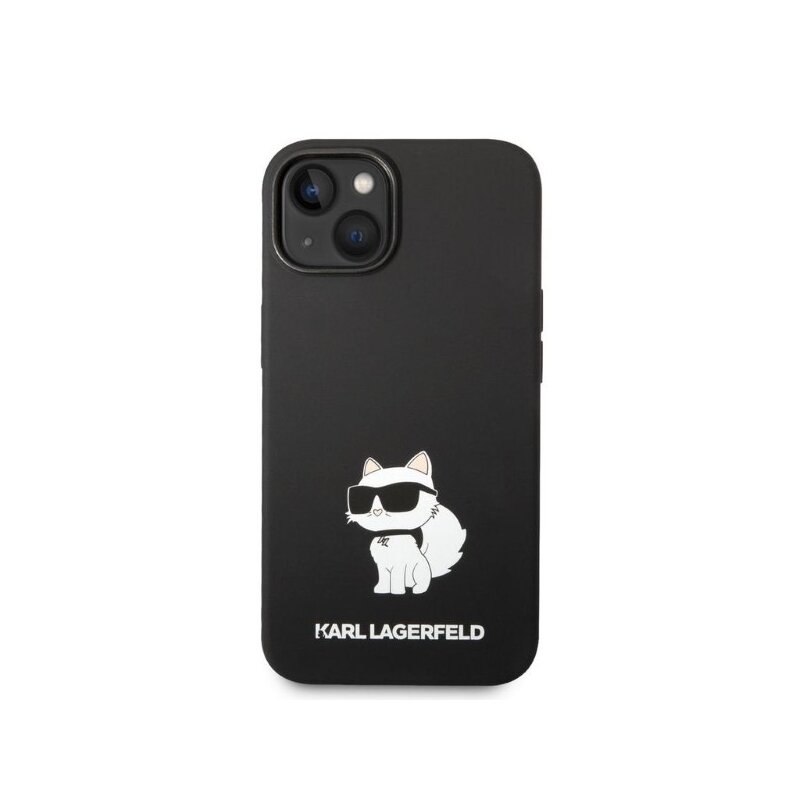 Husa Karl Lagerfeld iPhone 14 Plus Silicone, Choupette, negru, KLHCP14MSNCHBCK