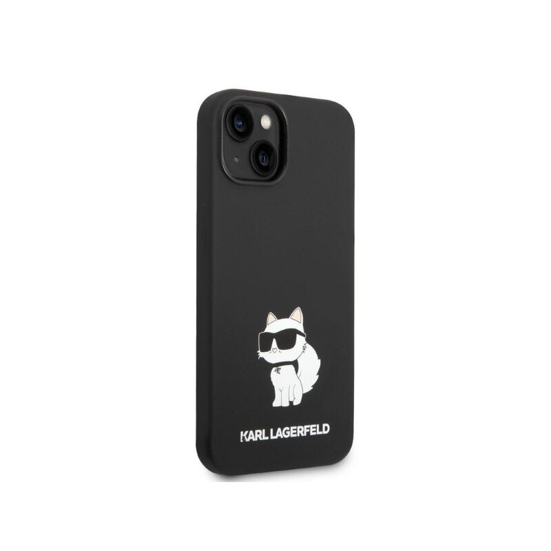 Husa Karl Lagerfeld iPhone 14 Plus Silicone, Choupette, negru, KLHCP14MSNCHBCK