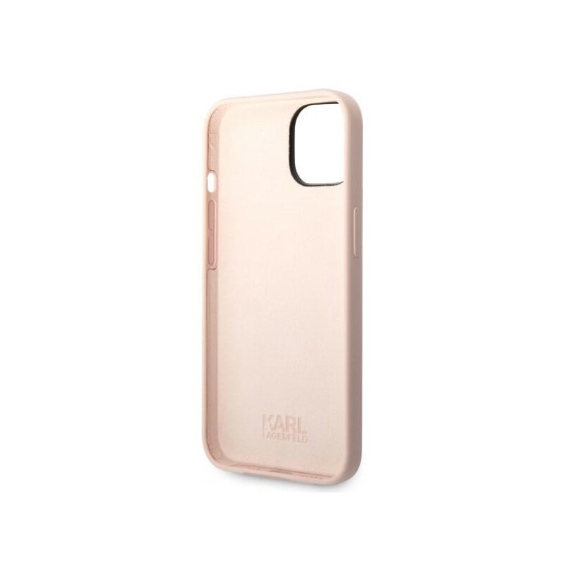 Husa Karl Lagerfeld iPhone 14 Plus Silicone, Choupette, roz, KLHCP14MSNCHBCP