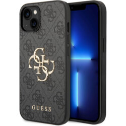 Husa originala Guess iPhone 15 Plus Hardcase 4G Big Metal Logo, gri, GUHCP15M4GMGGR