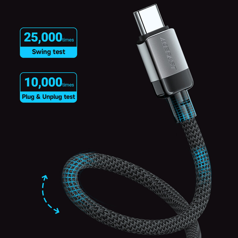 Cablu de date tip C, 60W, Acefast C9-03, 1.2m, negru