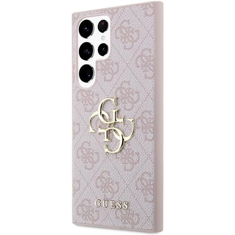 Husa originala Guess Samsung Galaxy S24 Ultra Hardcase 4G Big Metal Logo, roz, GUHCS24L4GMGPI
