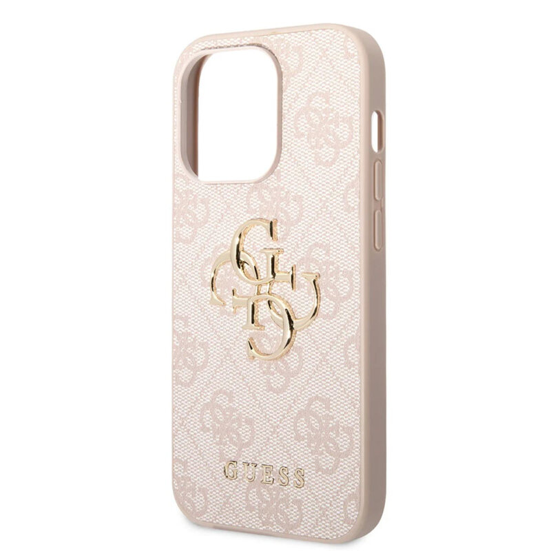 Husa originala Guess iPhone 15 Pro Max Hardcase 4G Big Metal Logo, roz, GUHCP15X4GMGPI