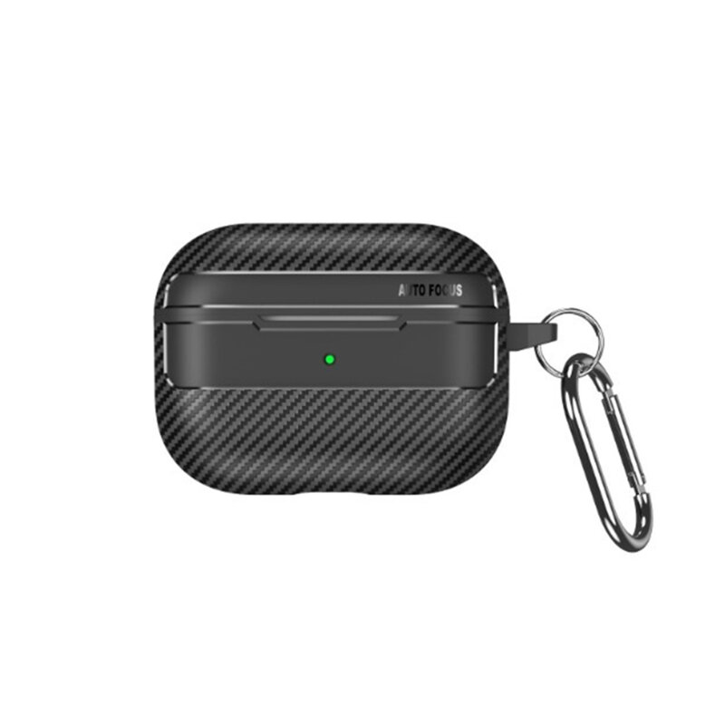 Husa AirPods 4 Techsuit CarbonFiber, negru