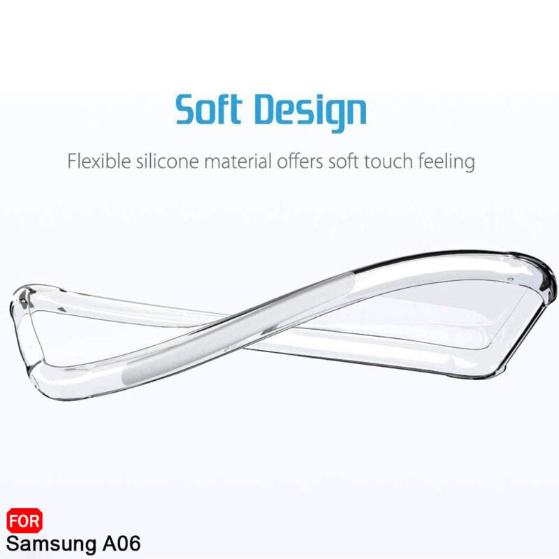 Husa Samsung Galaxy A06 Techsuit Shockproof Clear Silicone, transparenta