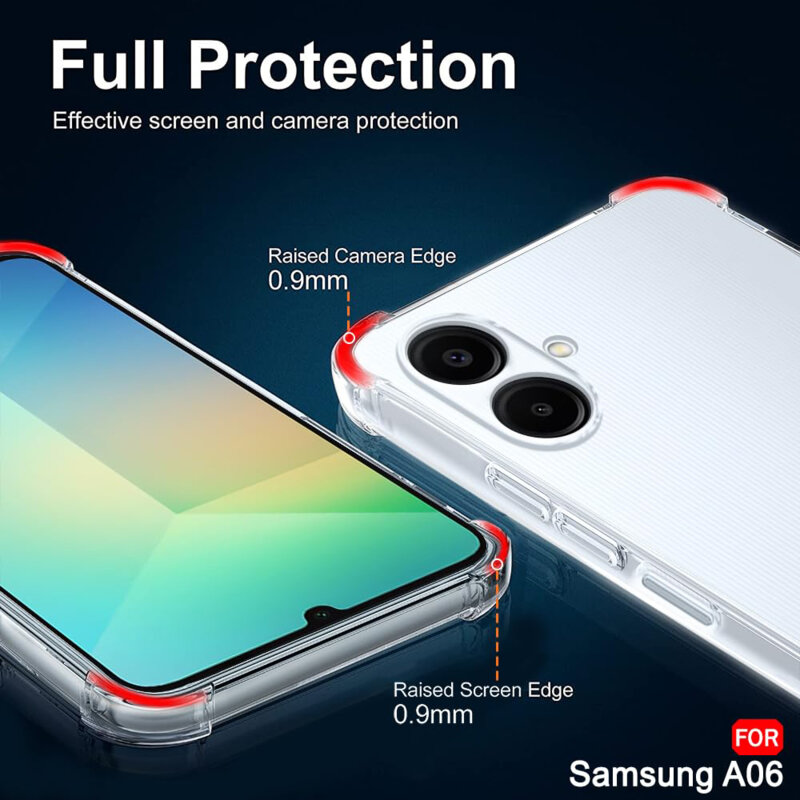 Husa Samsung Galaxy A06 Techsuit Shockproof Clear Silicone, transparenta
