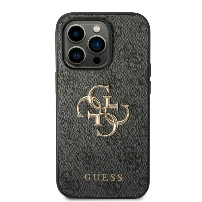 Husa originala Guess iPhone 15 Pro Hardcase 4G Big Metal Logo, gri, GUHCP15L4GMGGR