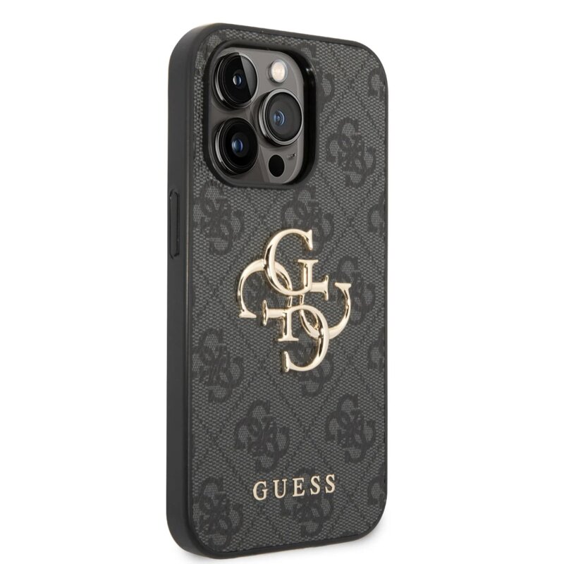 Husa originala Guess iPhone 15 Pro Hardcase 4G Big Metal Logo, gri, GUHCP15L4GMGGR