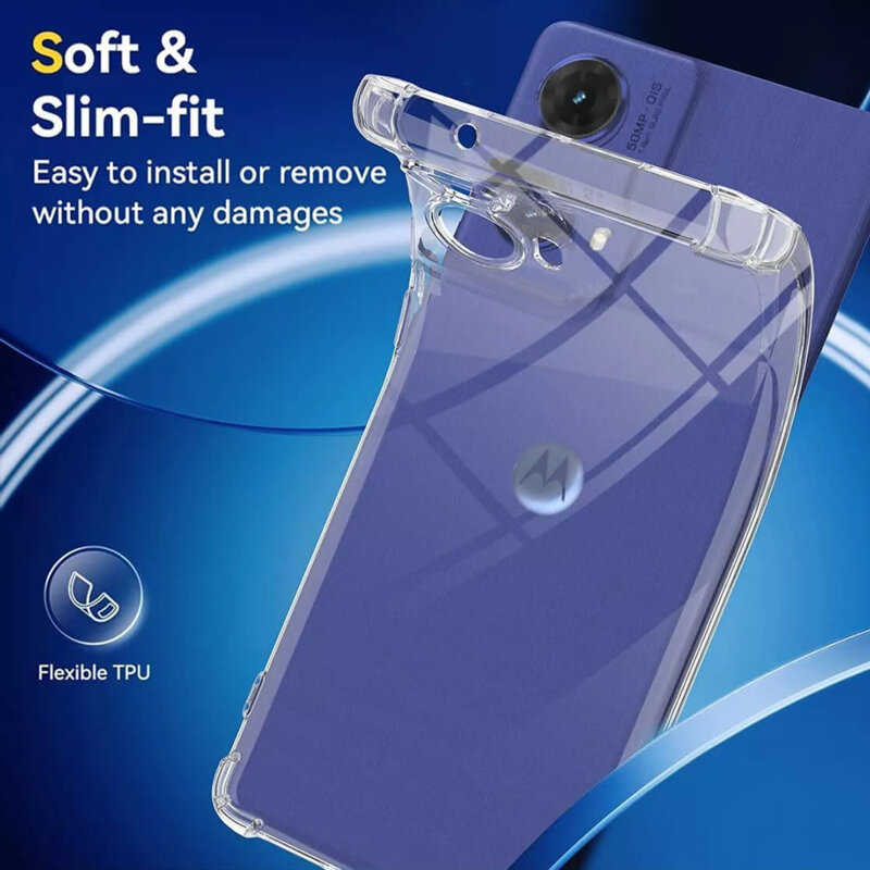 Husa Motorola Moto G85 Techsuit Shockproof Clear Silicone, transparenta