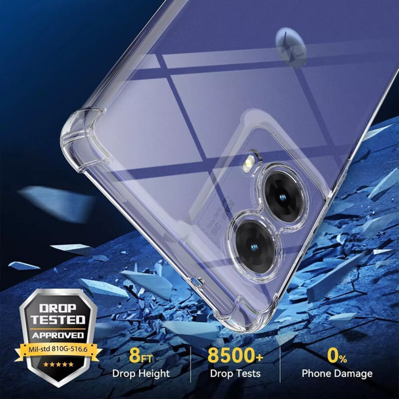 Husa Motorola Moto G85 Techsuit Shockproof Clear Silicone, transparenta