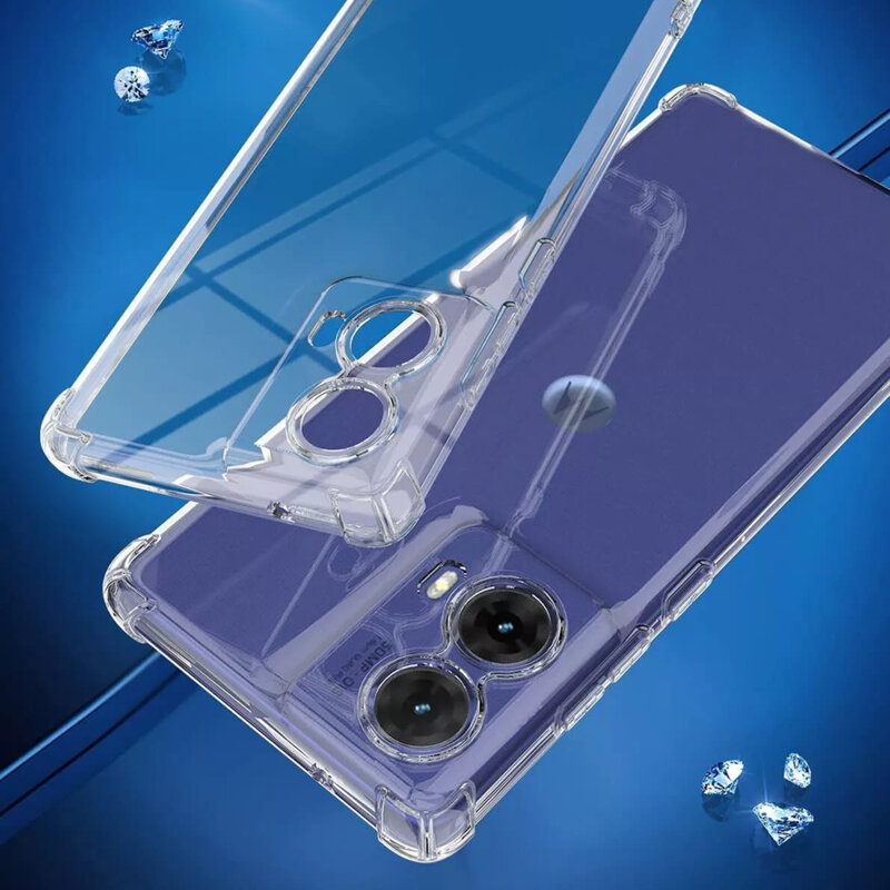 Husa Motorola Moto G85 Techsuit Shockproof Clear Silicone, transparenta