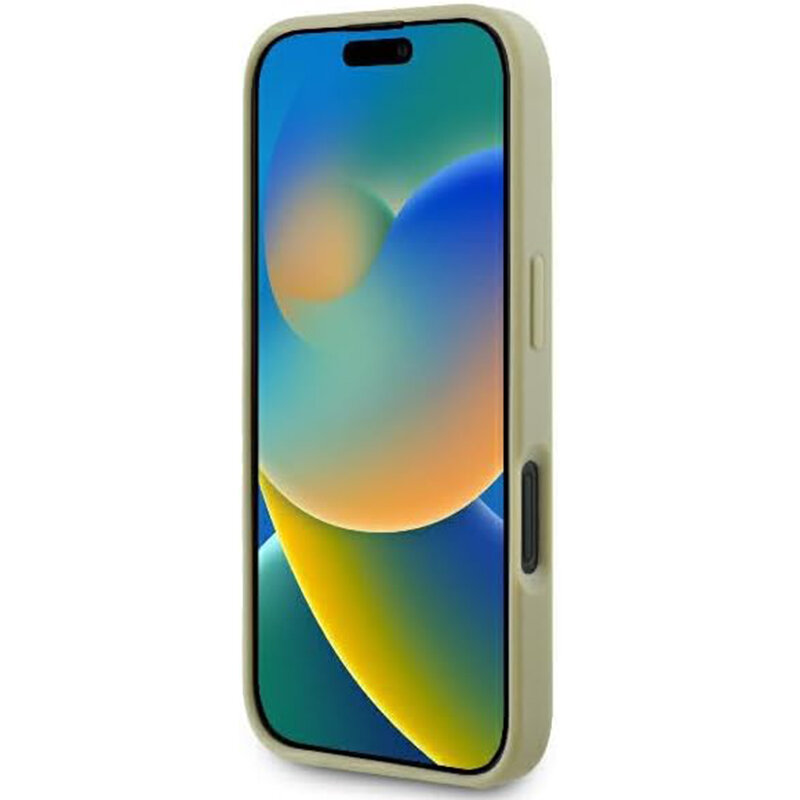 Husa Guess Glitter Fixed Big 4G iPhone 16 Plus cu sclipici, auriu, GUHCP16MHG4SGD