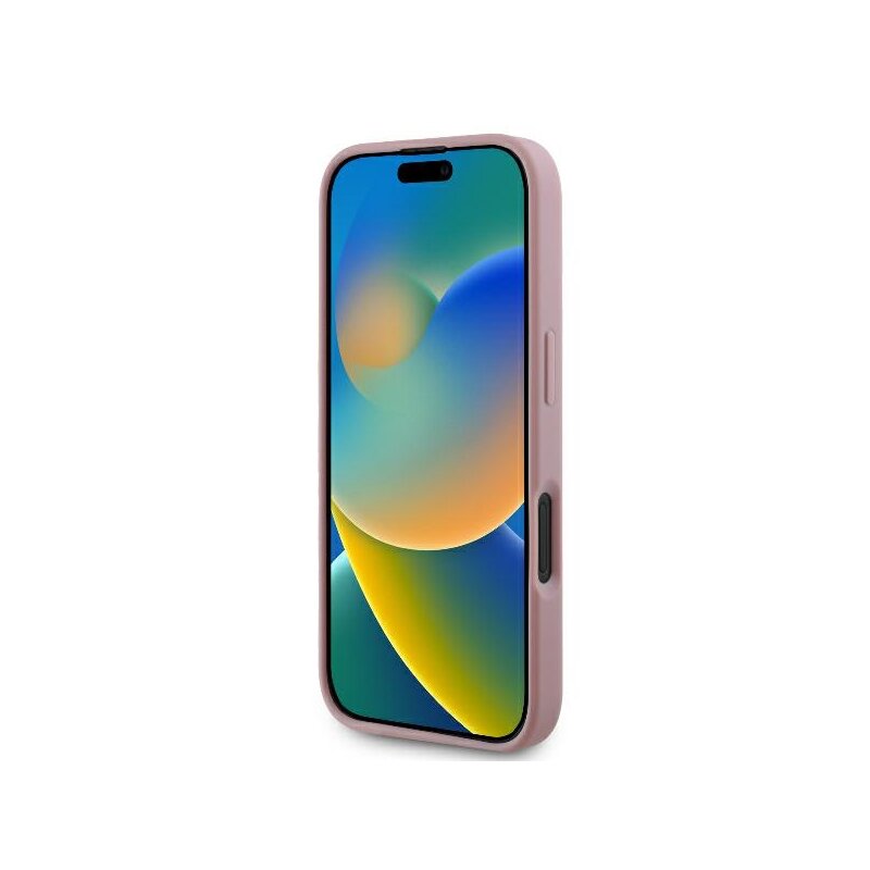 Husa Guess Glitter Fixed Big 4G iPhone 16 Pro cu sclipici, roz, GUHCP16LHG4SGP