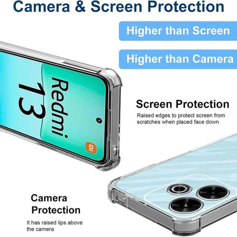 Husa Xiaomi Redmi 13 Techsuit Shockproof Clear Silicone, transparenta