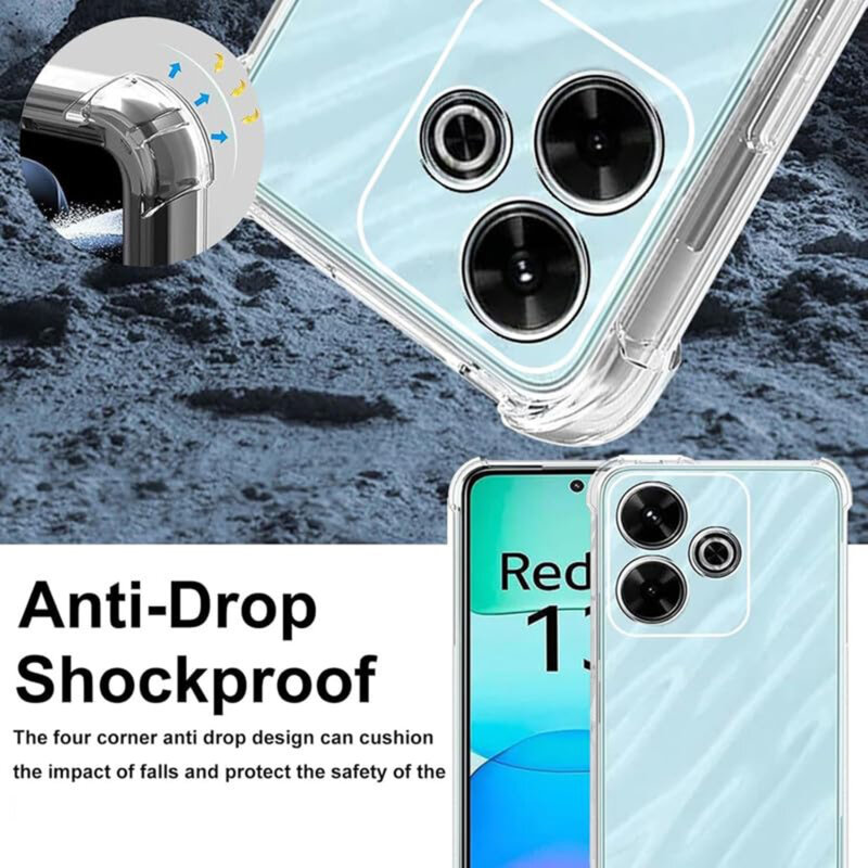 Husa Xiaomi Redmi 13 Techsuit Shockproof Clear Silicone, transparenta