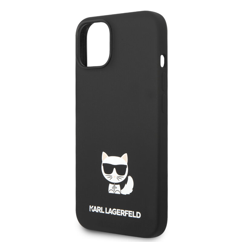 Husa Karl Lagerfeld iPhone 15 Silicone, Choupette Body, negru, KLHCP14SSLCTBK