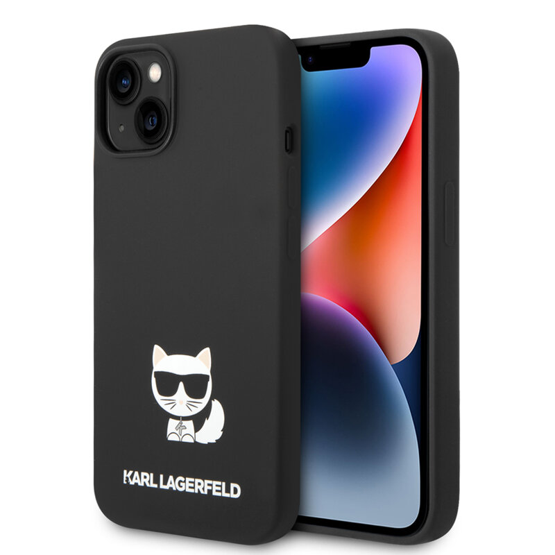 Husa Karl Lagerfeld iPhone 14 Silicone, Choupette Body, negru, KLHCP14SSLCTBK