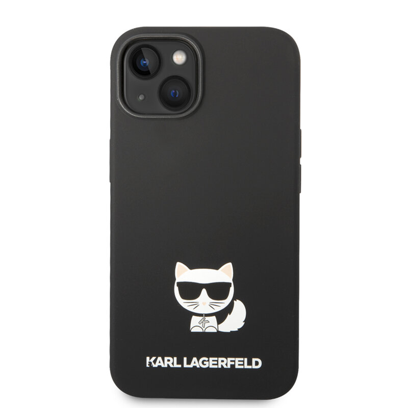 Husa Karl Lagerfeld iPhone 13 Silicone, Choupette Body, negru, KLHCP14SSLCTBK