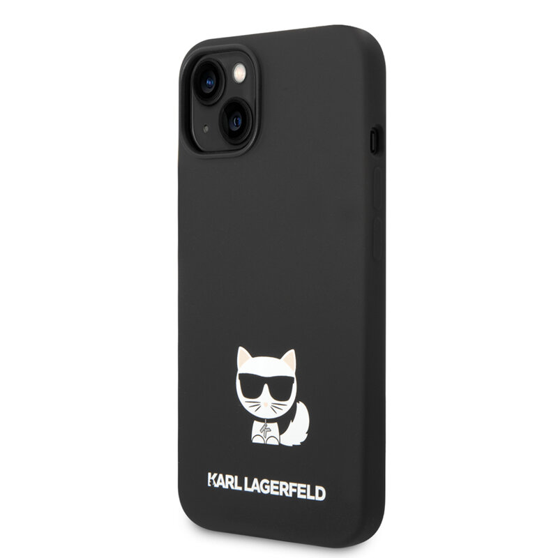 Husa Karl Lagerfeld iPhone 13 Silicone, Choupette Body, negru, KLHCP14SSLCTBK