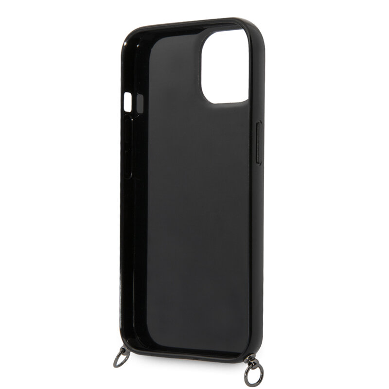 Husa iPhone 14 Karl Lagerfeld Hardcase cu snur, Color Stripes, roz, KLHCP14SSTSTP