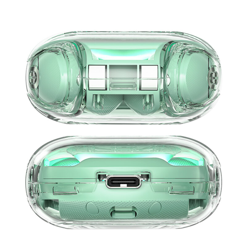 Casti Bluetooth 5.3 Type-C, IPX4, Acefast T8, 480mAh, verde menta