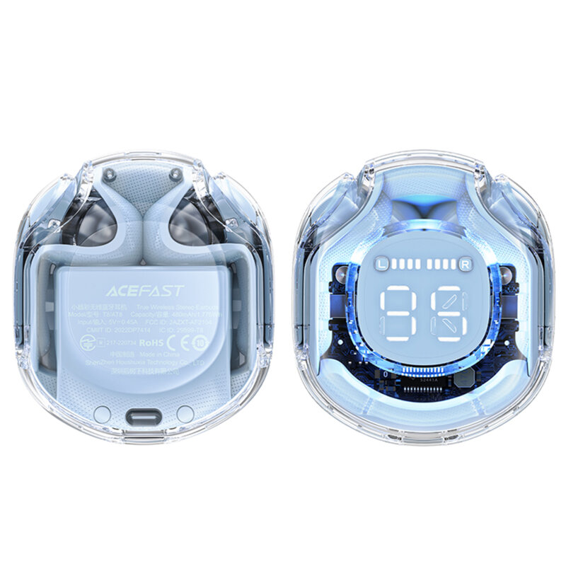 Casti Bluetooth 5.3 Type-C, IPX4, Acefast T8, 480mAh, blue