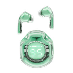 Casti Bluetooth 5.3 Type-C, IPX4, Acefast T8, 480mAh, verde menta