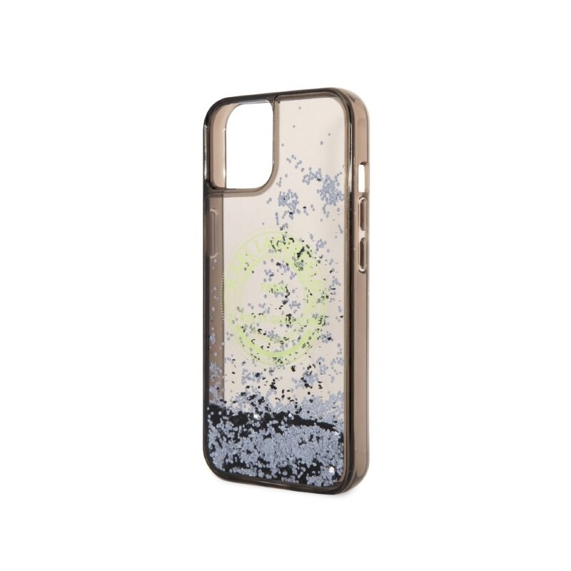 Husa Karl Lagerfeld iPhone 14 Hardcase Liquid Glitter, RSG, negru, KLHCP14SLCRSGRK