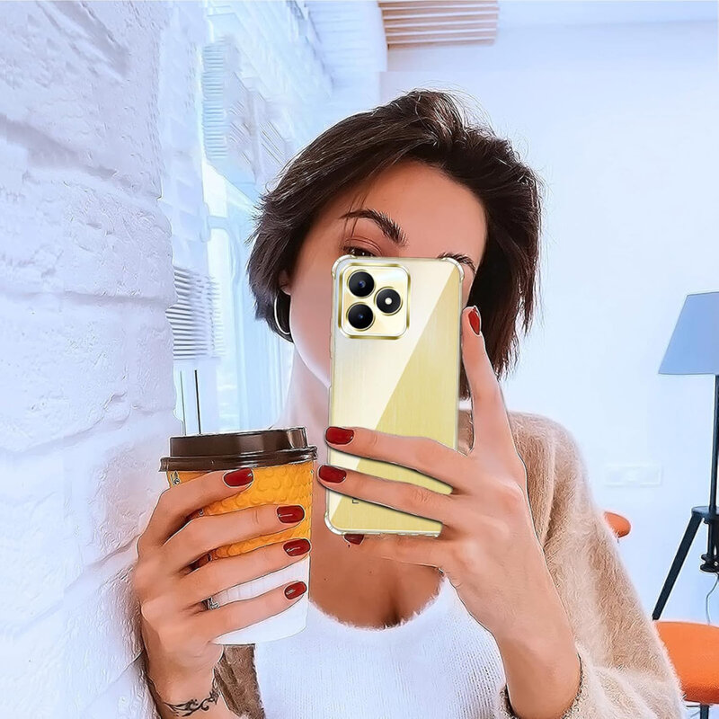 Husa Realme C63 Techsuit Shockproof Clear Silicone, transparenta