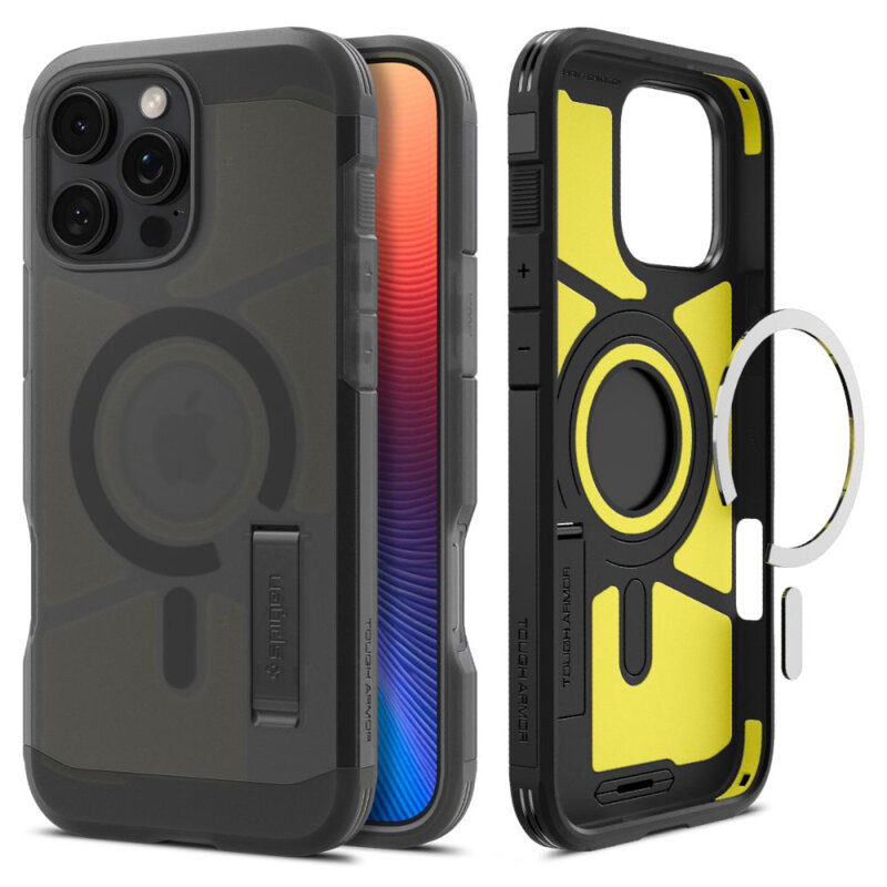 Husa iPhone 16 Pro Max Spigen Tough Armor MagSafe, negru mat