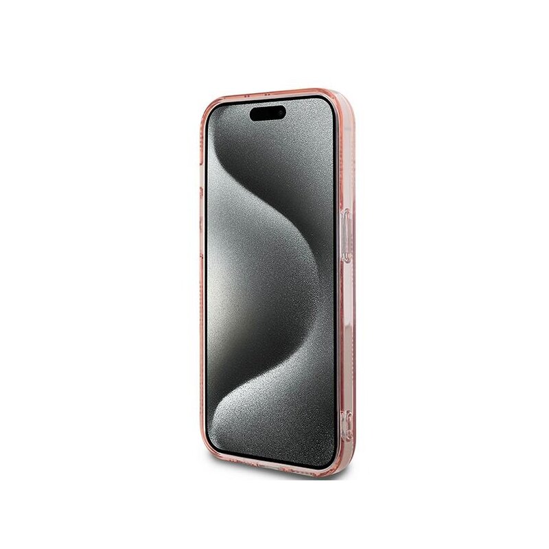 Husa iPhone 14 Pro Max Karl Lagerfeld IML Luxury, Choupette Head&Monogram, roz, KLHCP14XHKLPCHP