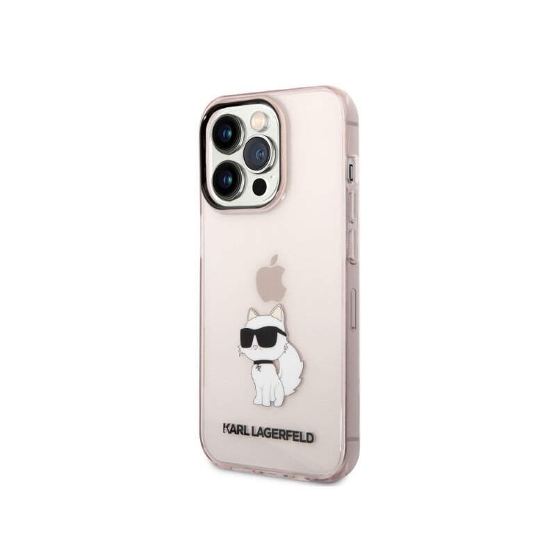 Husa iPhone 14 Pro Max Karl Lagerfeld Hardcase, Ikonik Choupette, roz, KLHCP14XHNCHTCP