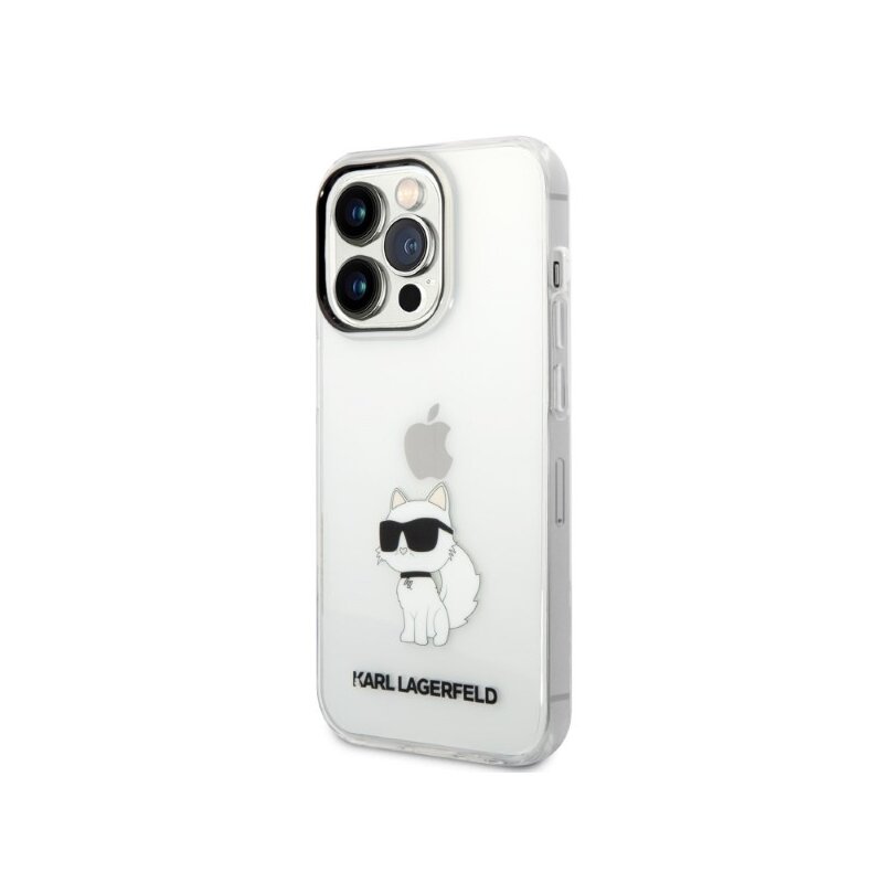 Husa iPhone 14 Pro Max Karl Lagerfeld Hardcase Transparent, Ikonik Choupette, KLHCP14XHNCHTCT