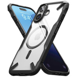 Husa iPhone 16 Ringke Fusion X MagSafe, negru