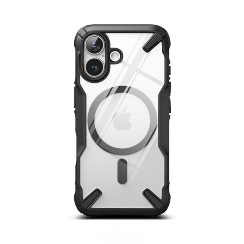 Husa iPhone 16 Ringke Fusion X MagSafe, negru