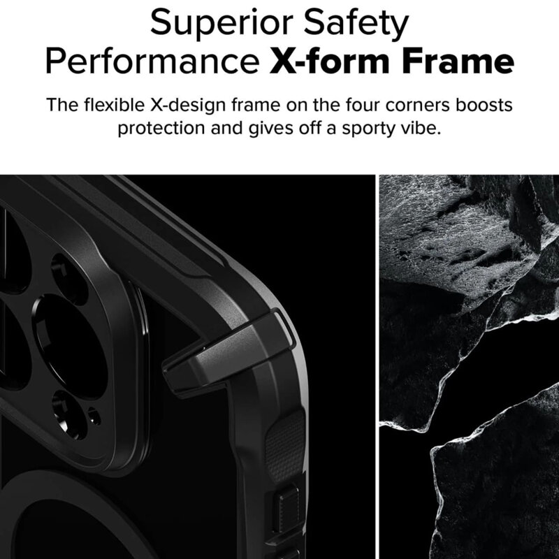 Husa iPhone 16 Ringke Fusion X MagSafe, negru