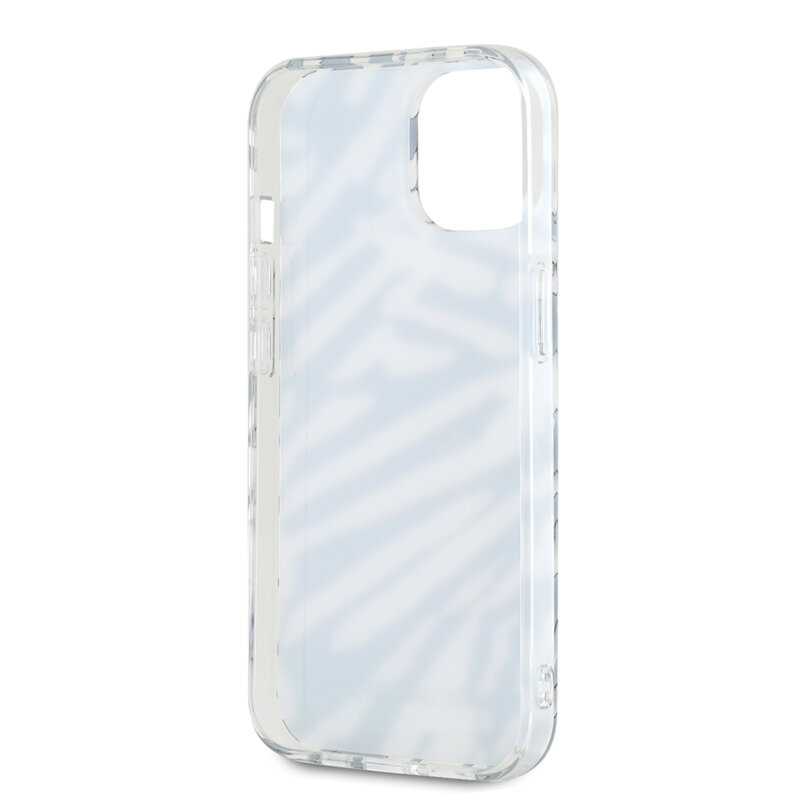 Husa iPhone 15 Karl Lagerfeld IML Luxury, Zebra Pattern&Cord, negru, KLHCP15SHZBPKCCK
