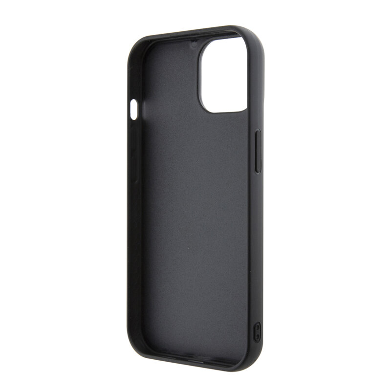 Husa originala iPhone 15 Karl Lagerfeld 3D Design, Rubber Multi Logo, negru, KLHCP15S3DMKRLK