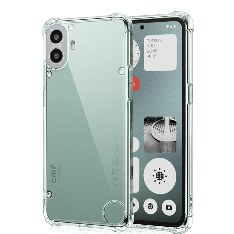 Husa Nothing CMF Phone 1 Techsuit Shockproof Clear Silicone, transparenta