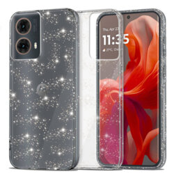 Husa sclipici Motorola Moto G85 Techsuit SparkleSkin, transparenta