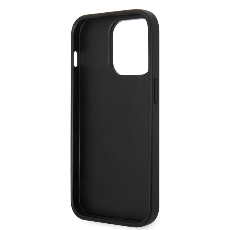 Husa originala iPhone 14 Pro Max Karl Lagerfeld Saffiano, Karl`s Head, argintiu, KLHCP14XSAPKHG