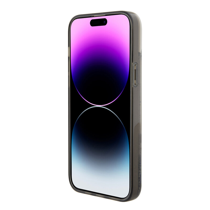 Husa Karl Lagerfeld iPhone 15 Plus Hardcase Liquid Glitter, Choupette, transparent, KLHCP15MLKCNSK