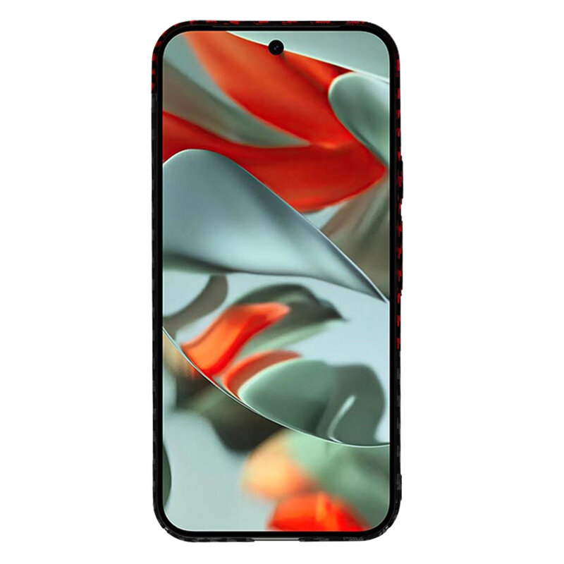 Husa Google Pixel 9 Pro XL Techsuit Carbonite FiberShell, rosu inchis