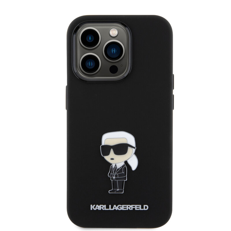 Husa Karl Lagerfeld iPhone 15 Pro Silicone, Ikonik, KLHCP15LSMHKNPK