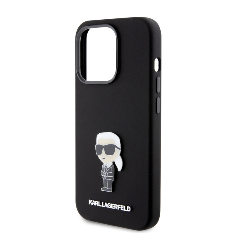 Husa Karl Lagerfeld iPhone 15 Pro Silicone, Ikonik, KLHCP15LSMHKNPK