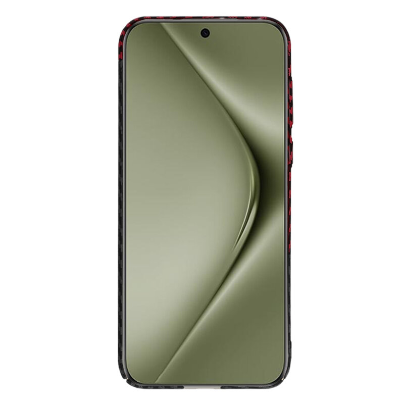 Husa Huawei Pura 70 Ultra Techsuit Carbonite FiberShell, rosu inchis