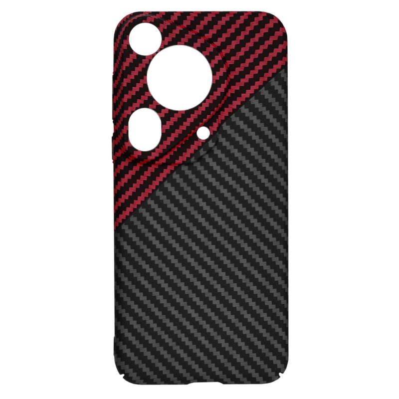 Husa Huawei Pura 70 Ultra Techsuit Carbonite FiberShell, rosu inchis