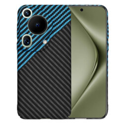 Husa Huawei Pura 70 Ultra Techsuit Carbonite FiberShell, bleu