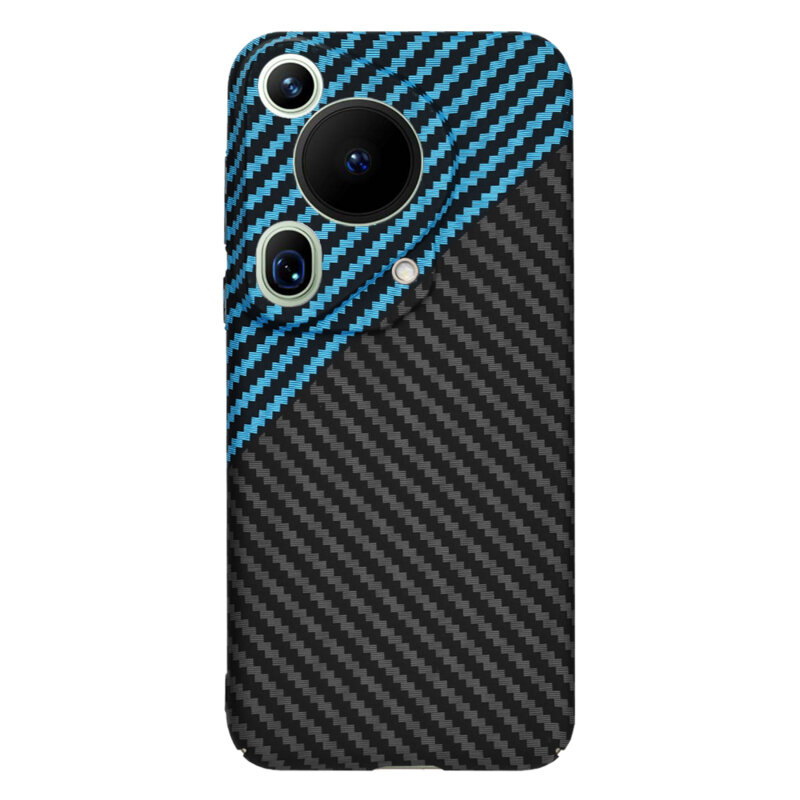 Husa Huawei Pura 70 Ultra Techsuit Carbonite FiberShell, bleu