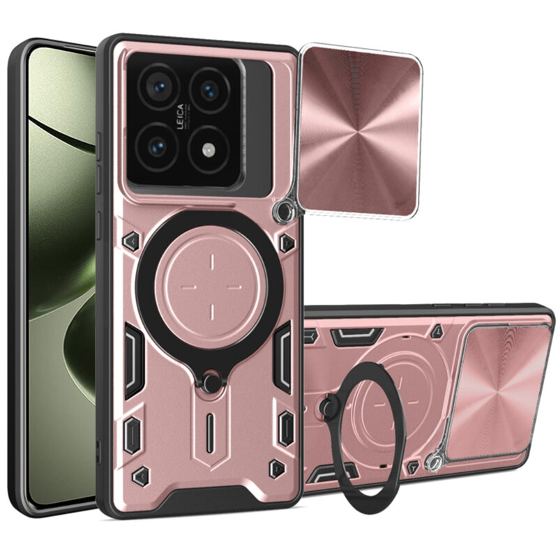 Husa Xiaomi 14T Techsuit CamGuard Pro, roz auriu